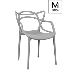 C1034.GREY MODESTO krzesło HILO szare - polipropylen King Home