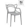 C1034.GREY MODESTO krzesło HILO szare - polipropylen King Home