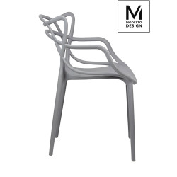 C1034.GREY MODESTO krzesło HILO szare - polipropylen King Home