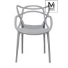 C1034.GREY MODESTO krzesło HILO szare - polipropylen King Home