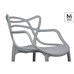 C1034.GREY MODESTO krzesło HILO szare - polipropylen King Home