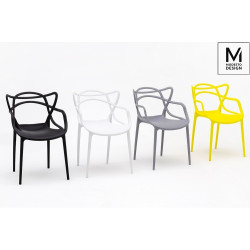 C1034.GREY MODESTO krzesło HILO szare - polipropylen King Home