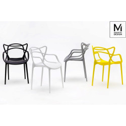 C1034.GREY MODESTO krzesło HILO szare - polipropylen King Home