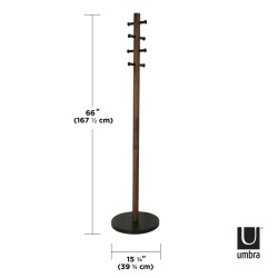 1005871-048UMBRA wieszak na ubrania PILLAR orzech King Home