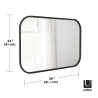 1014801-040UMBRA lustro prostokątne HUB 61 x 91 cm czarne King Home