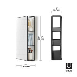 1009654-040UMBRA lusto z półką CUBIKO czarne King Home