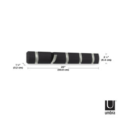 318850-1143UMBRA wieszak na ubrania FLIP 5 drewno niklowane King Home