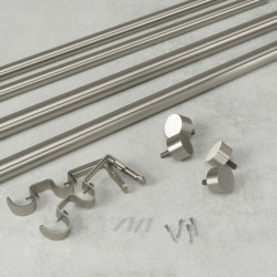 1014402-411UMBRA podwójny karnisz CAPPA  305 - 457 cm srebrny King Home