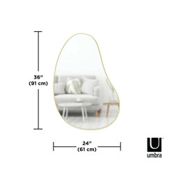 1018529-104UMBRA lustro ścienne HUBBA 86 cm złote King Home