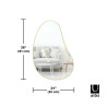 1018529-104UMBRA lustro ścienne HUBBA 86 cm złote King Home