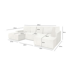 5900168831087Narożnik PILLOW C2 120 z funkcją spania - I grupa tkanin King Home