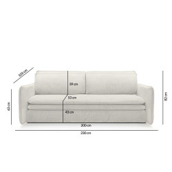 5900168831186Sofa SENSE SLIM z funkcją spania - II grupa tkanin King Home