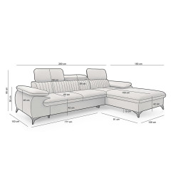 5900168831278Narożnik HAROLD z funkcją spania - II grupa tkanin King Home