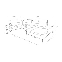 5900168831346Narożnik EDIE C2 z funkcją spania - II grupa tkanin King Home