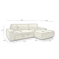 5900168831391Narożnik MIA z funkcją spania - I grupa   tkanin King Home