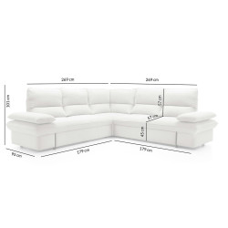 5900168831520Narożnik SOFIA z funkcją spania - II grupa tkanin King Home