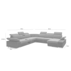 5900168831681Narożnik CONTINENTAL XXL z funkcją spania - I grupa tkanin King Home