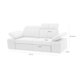 5900168831704Sofa CONTINENTAL z funkcją spania - I grupa tkanin King Home