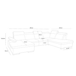 5900168831742Narożnik NONA L z funkcją spania - I grupa tkanin King Home