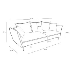 5900168831803Sofa GEMA z funkcją spania - I grupa tkanin King Home
