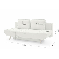 5900168831827Sofa DORIAN z funkcją spania - I grupa tkanin King Home