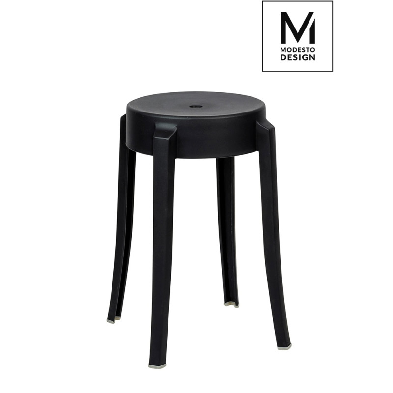 C1070.BLACK MODESTO stołek CALMAR 46 czarny - polipropylen King Home