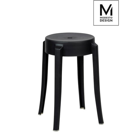 C1070.BLACK MODESTO stołek CALMAR 46 czarny - polipropylen King Home