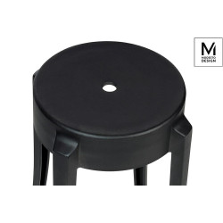 C1070.BLACK MODESTO stołek CALMAR 46 czarny - polipropylen King Home