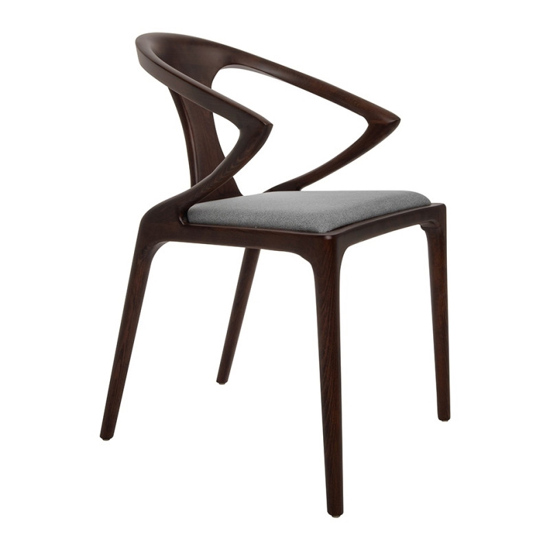 KH1501100292Krzesło INEZ orzech / szare King Home