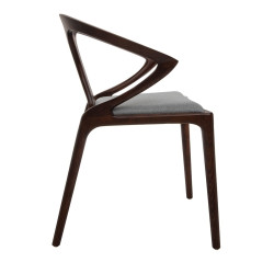 KH1501100292Krzesło INEZ orzech / szare King Home