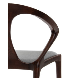 KH1501100292Krzesło INEZ orzech / szare King Home