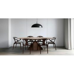 KH1501100292Krzesło INEZ orzech / szare King Home