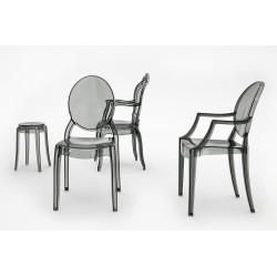 118-APC.DYMIONY Stołek CHARLES 46 dymiony - poliwęglan King Home