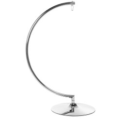 JH-200-1.L.GREY.17W Fotel BUBBLE STAND poduszka jasnoszara - podstawa chrom, korpus akryl, poduszka wełna King Home