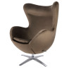 HE-066.D.BROWN.81 Fotel EGG SZEROKI VELVET ciemny brąz.81 - welur, podstawa stal King Home