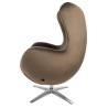 HE-066.D.BROWN.81 Fotel EGG SZEROKI VELVET ciemny brąz.81 - welur, podstawa stal King Home