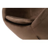 HE-066.D.BROWN.81 Fotel EGG SZEROKI VELVET ciemny brąz.81 - welur, podstawa stal King Home