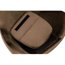 HE-066.D.BROWN.81 Fotel EGG SZEROKI VELVET ciemny brąz.81 - welur, podstawa stal King Home