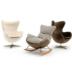 HE-066.D.BROWN.81 Fotel EGG SZEROKI VELVET ciemny brąz.81 - welur, podstawa stal King Home