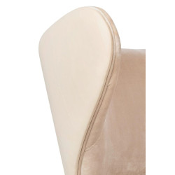 MSE011000304.V03E02 Fotel HAMPTON VELVET beżowy  ekoskóra beżowa - złota podstawa King Home