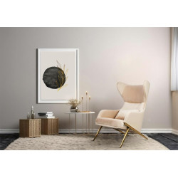 MSE011000304.V03E02 Fotel HAMPTON VELVET beżowy  ekoskóra beżowa - złota podstawa King Home