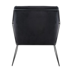 MSE011000308.V41 Fotel EMMA VELVET czarny welur - podstawa czarna King Home