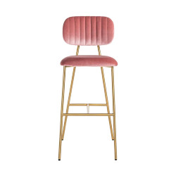 S4523 BLUSH VELVET RICHMOND krzesło barowe BLUSHED VELVET różowe King Home