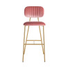 S4523 BLUSH VELVET RICHMOND krzesło barowe BLUSHED VELVET różowe King Home