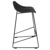 PC-148A Krzesło barowe ROLF czarne 66 cm - polipropylen, metal King Home