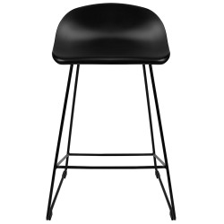 PC-148A Krzesło barowe ROLF czarne 66 cm - polipropylen, metal King Home