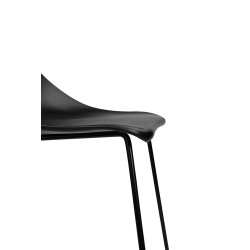 PC-148A Krzesło barowe ROLF czarne 66 cm - polipropylen, metal King Home