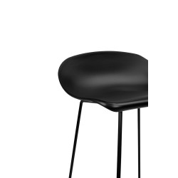 PC-148A Krzesło barowe ROLF czarne 66 cm - polipropylen, metal King Home