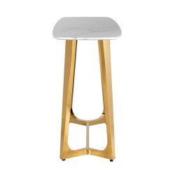 7230 RICHMOND konsola DYNASTY złoty - konglomerat imitujący marmur, stal King Home