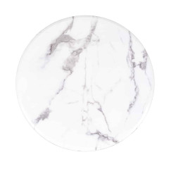 9914 RICHMOND stolik kawowy DEGAS 80 cm - konglomerat imitujący marmur, stal nierdzewna King Home